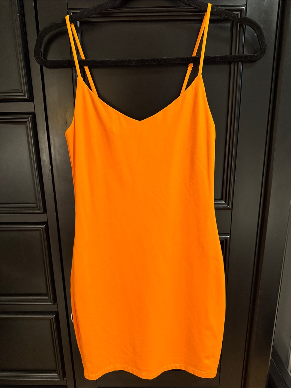 Aritzia Babaton Orange Contour Mini Dress